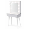 Toaletka z lustrem "LENA WHITE "mat, 75cm, białe nóżki